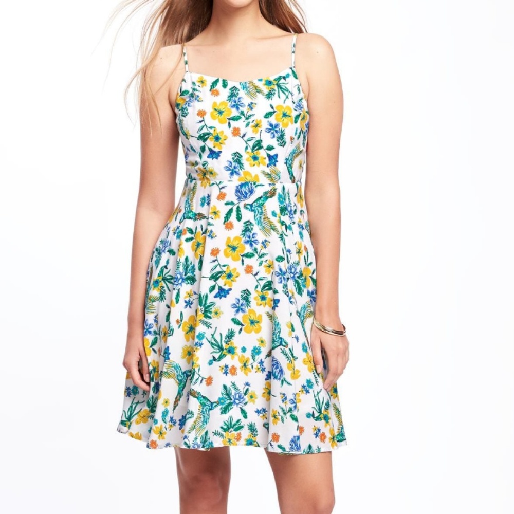 Old Navy Spaghetti strap fit and flare dress